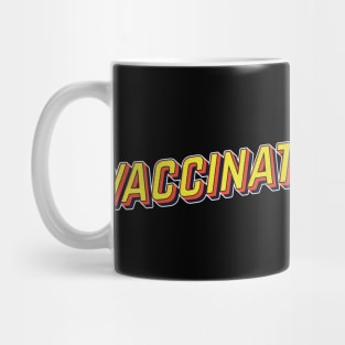 vaccinated with pfizer pop art text Mug